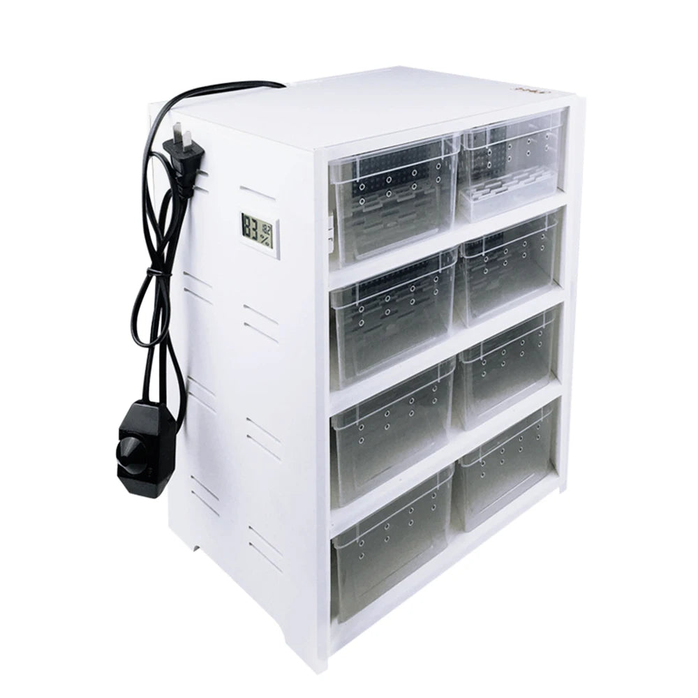 LOYALHEARTDY 8 Grid Reptile Enclosure Cage With Heating Pad