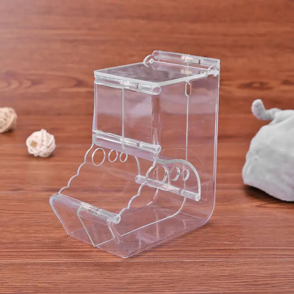 Hamster Rabbit Food Dispenser Feeder Clear Automatic Plastic Pet Feeder For Hamsters And Guinea Pigs Food Bowl Container