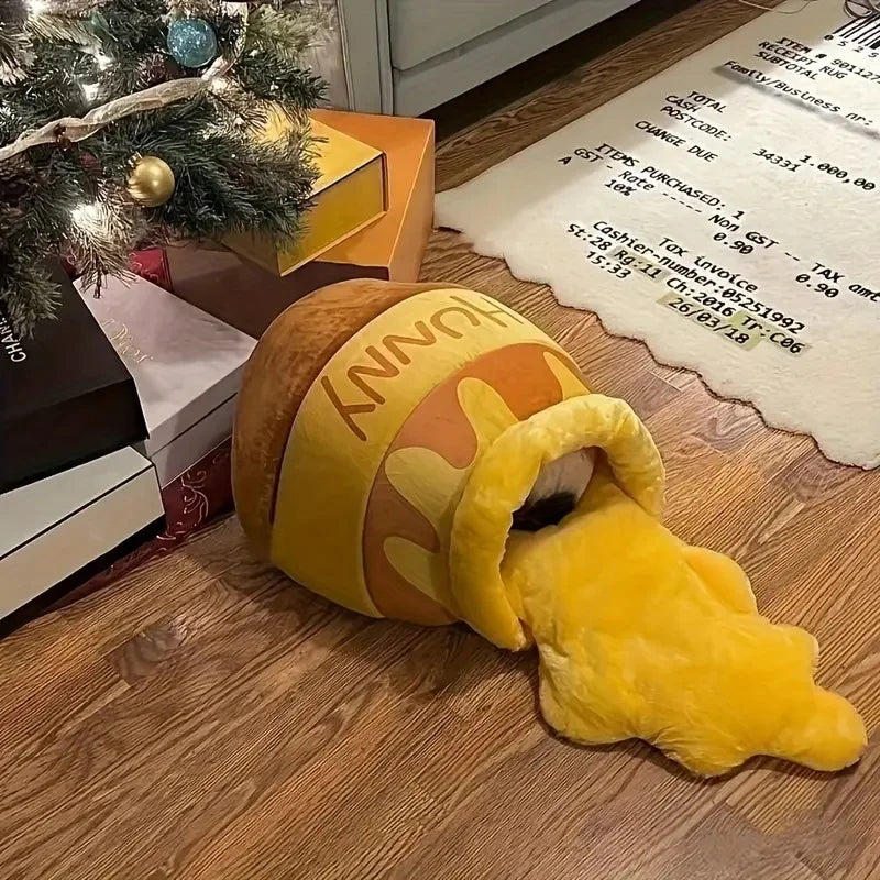 Honey Pot Shaped Cat Sofa Bed Nest Plush for Small Cats