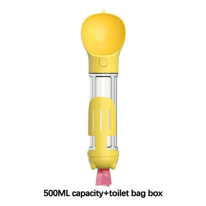Pet Companion Water Cup Multifunctional Toilet Shovel Garbage Bag Portable Water Bottle Dog Supplies Water Dispenser