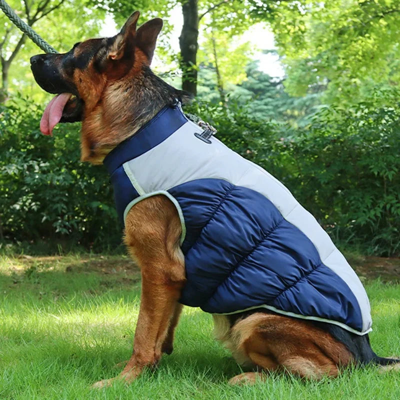 Winter Dog Coat With Reflective Strip Waterproof Hoodie XL