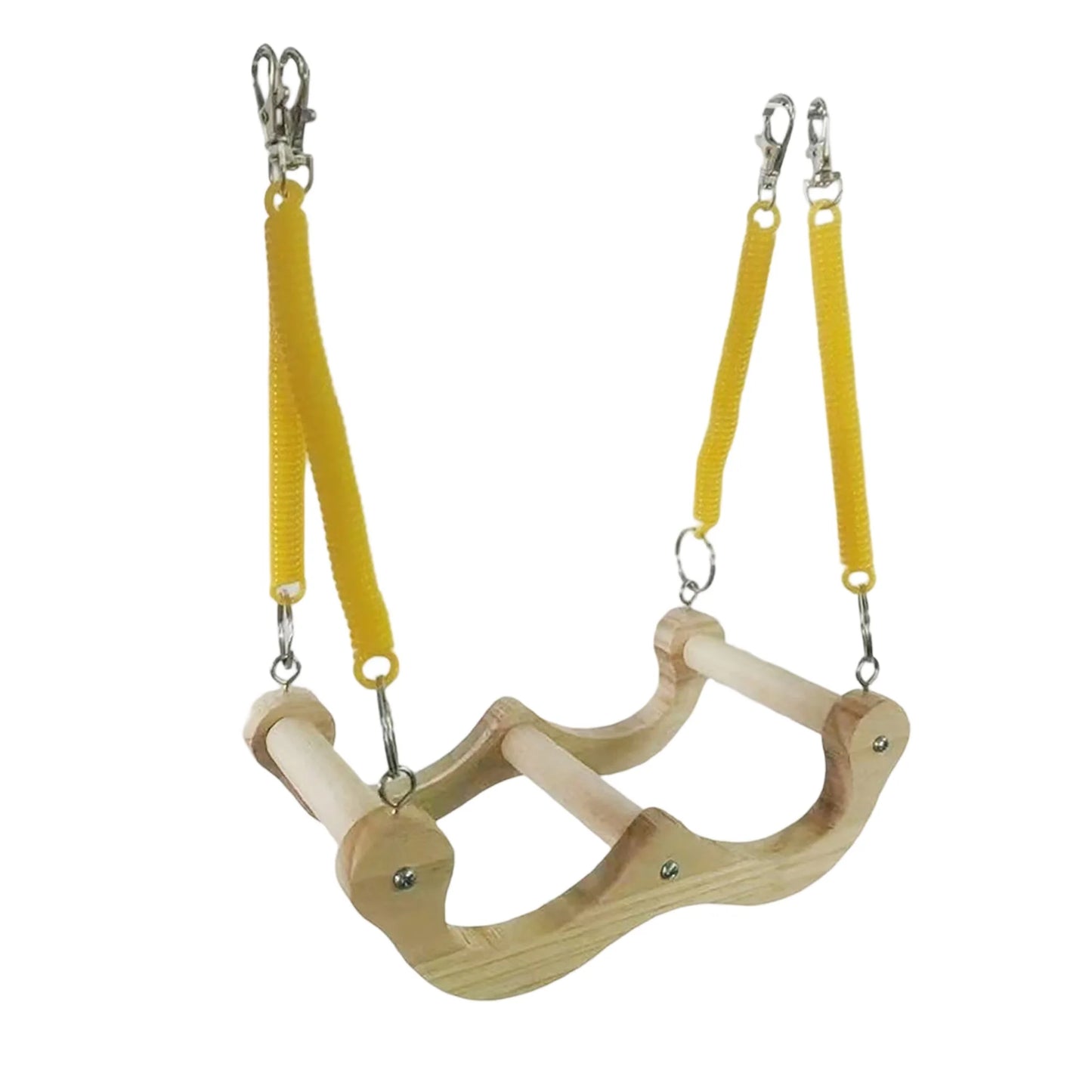 Wooden Bird Perch Swing Toy Hanging Parrot Stand For Budgies