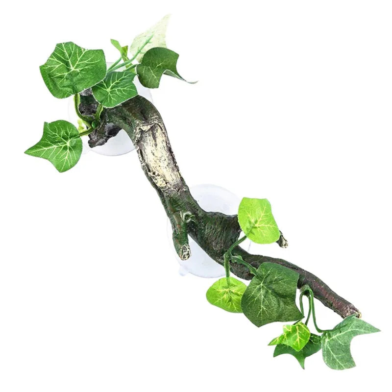 Half Set Reptile Terrarium Plant Decoration With Suction Cup