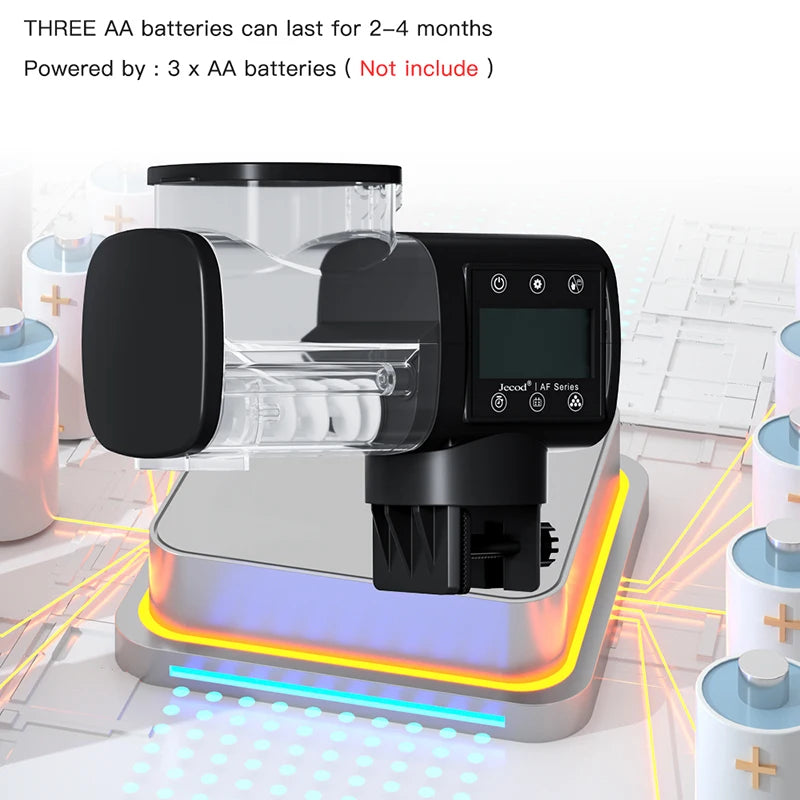 Jebao Automatic Fish Tank Feeder Intelligent Aquarium Feeding Digital Timing High Capacity Fish Feeder Fishbowl Accessories