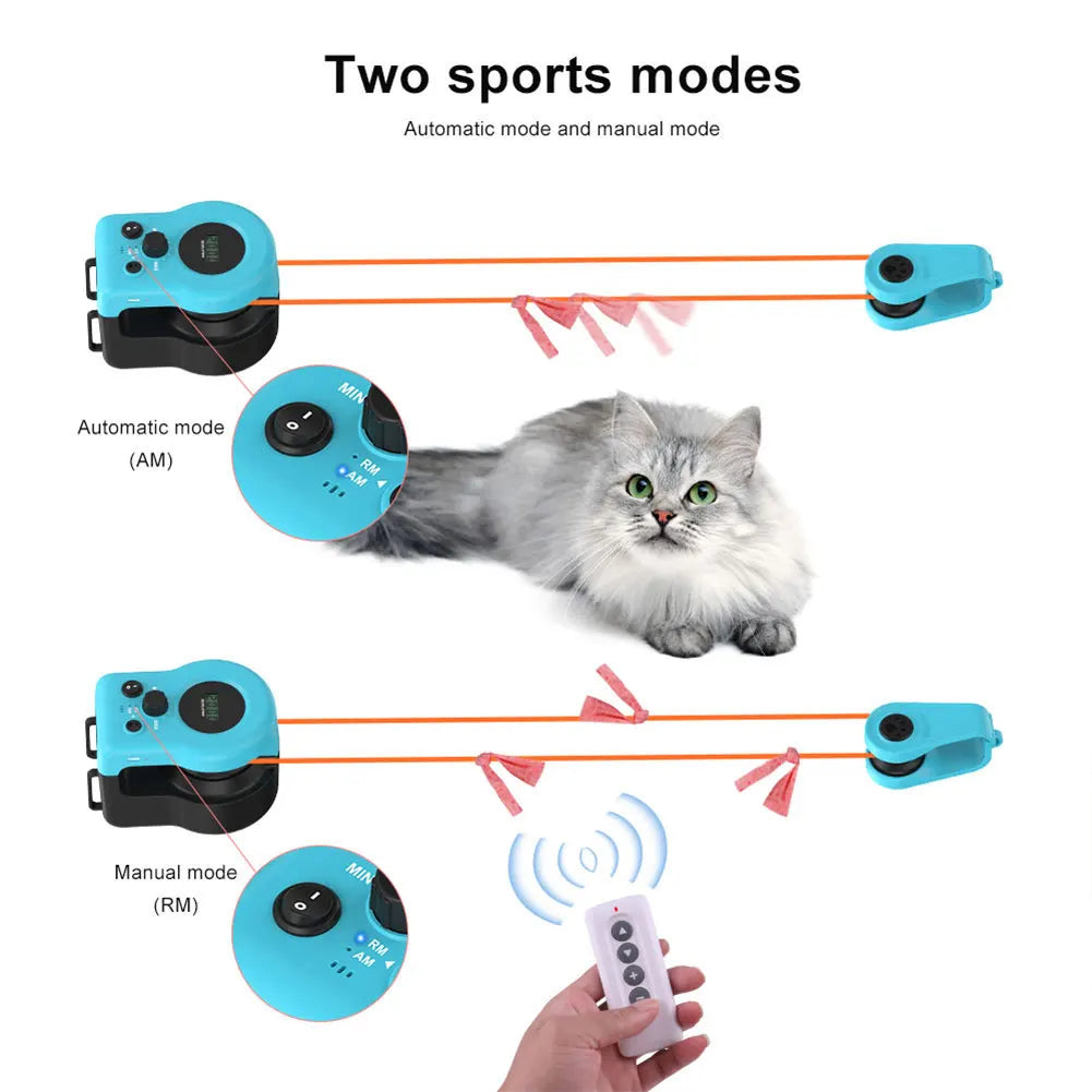 Interactive Cat Toy Chase Run Exercise Mental Stimulation Cat Treadmill Adjustable Speed Kitten Toy