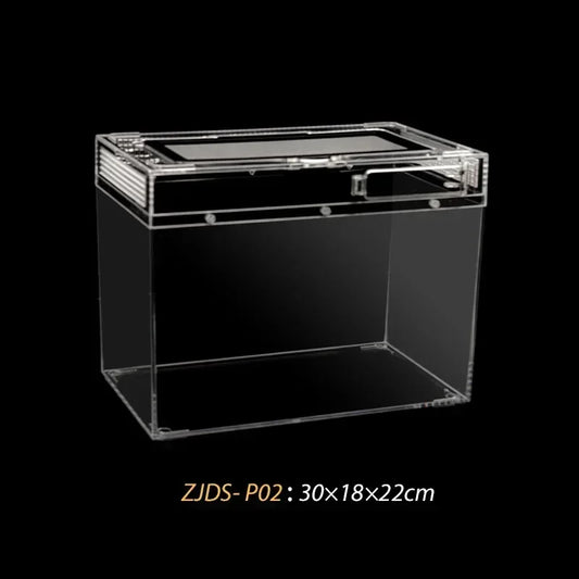 Transparent Lizard Kennel Reptile Accessories Amphibian Breeding Box Insect Anti-Escape Cage Spider Arboreal Enclosure Case