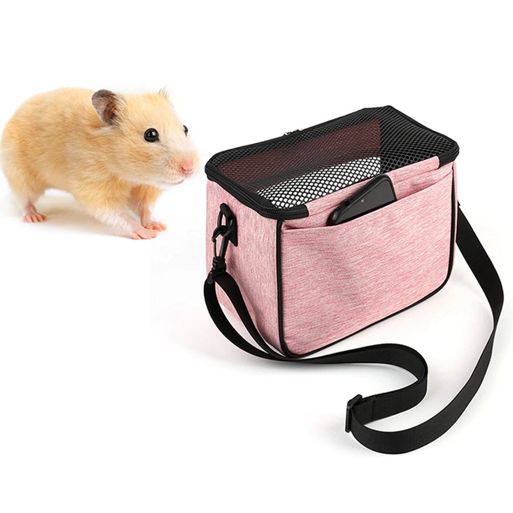 Small Animal Carrier Backpack for Small Pets Breathable Portable Travel Bag Windproof One Shoulder Bag