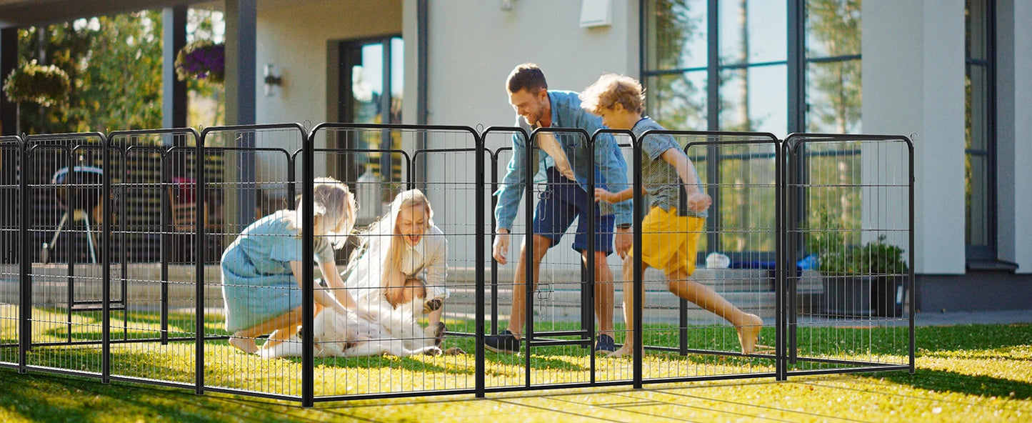 JHK 8 Panel Dog Playpen Indoor Pet Fence Heavy Duty Metal