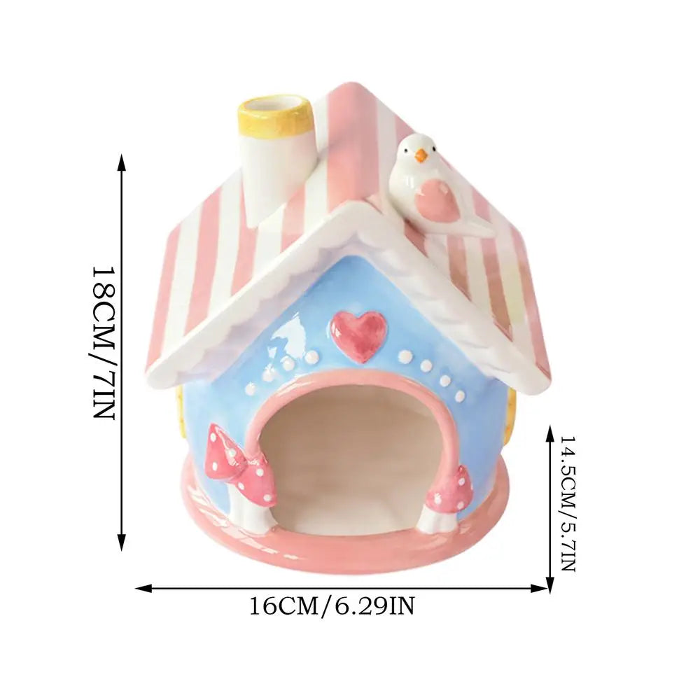Gerbil House Cool Bed Hamster Home Creative Chinchilla Hut Pet Cage Accessories Gerbil Houses and Hideouts Small Animal Hides