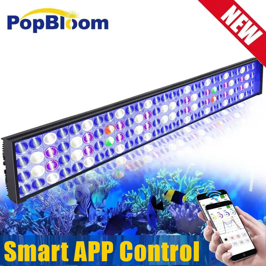 PopBloom Aquarium LED Lighting Full Spectrum for 80 to 100 cm Reef Tank SPS LPS