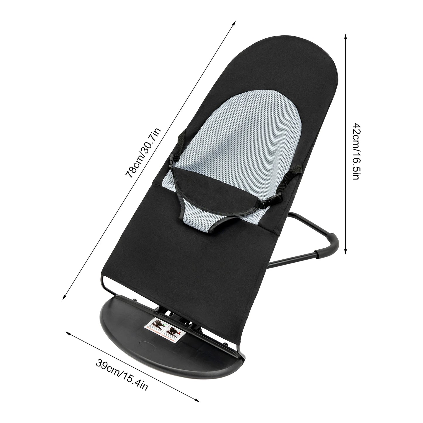 Pet Rocking Chair for Small Medium Dogs and Cats 33lb Capacity 3 Level Height Adjustable Foldable Design with Safety Buckle