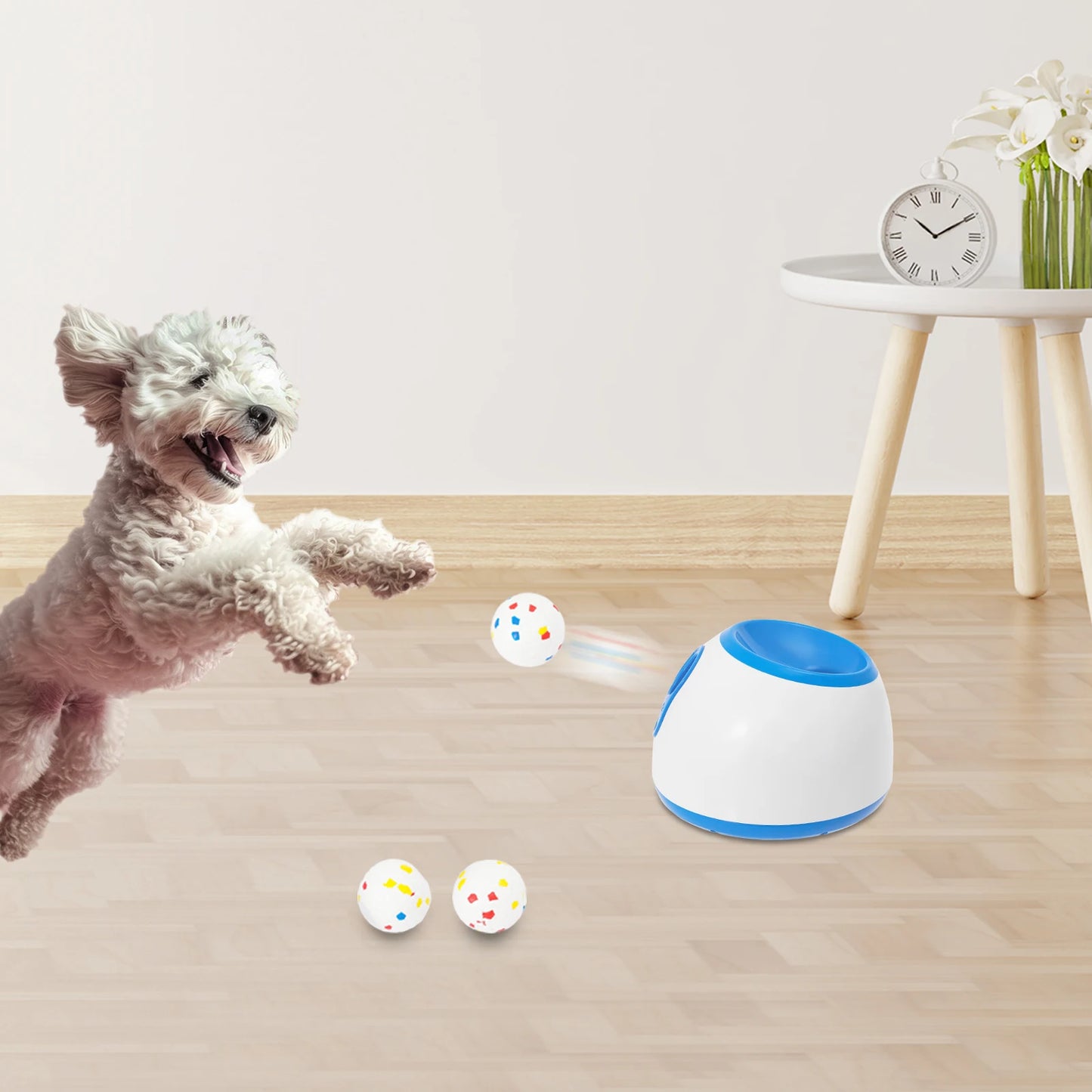 Automatic Dog Ball Launcher Adjustable 10 To 30 Ft Range