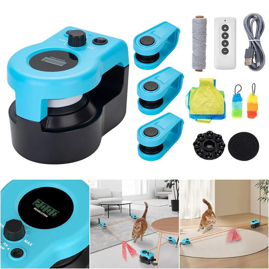 Interactive Cat Toy Chase Run Exercise Mental Stimulation Cat Treadmill Adjustable Speed Kitten Toy