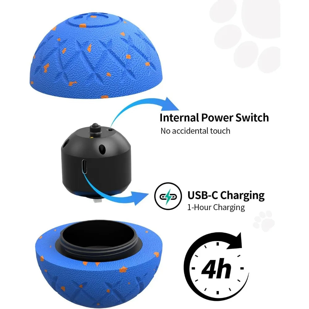 Schitec Smart Interactive Dog Ball Toy Auto Moving 3 Modes