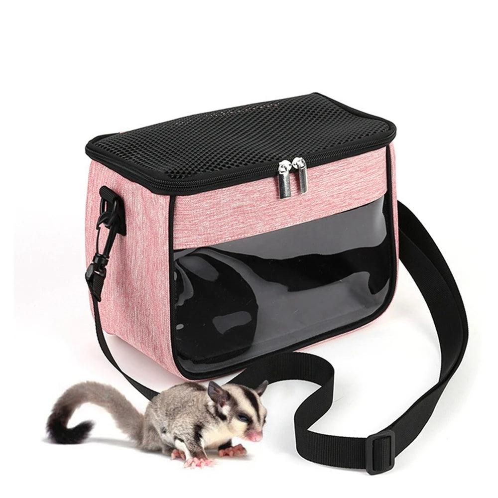 Small Animal Carrier Backpack for Small Pets Breathable Portable Travel Bag Windproof One Shoulder Bag