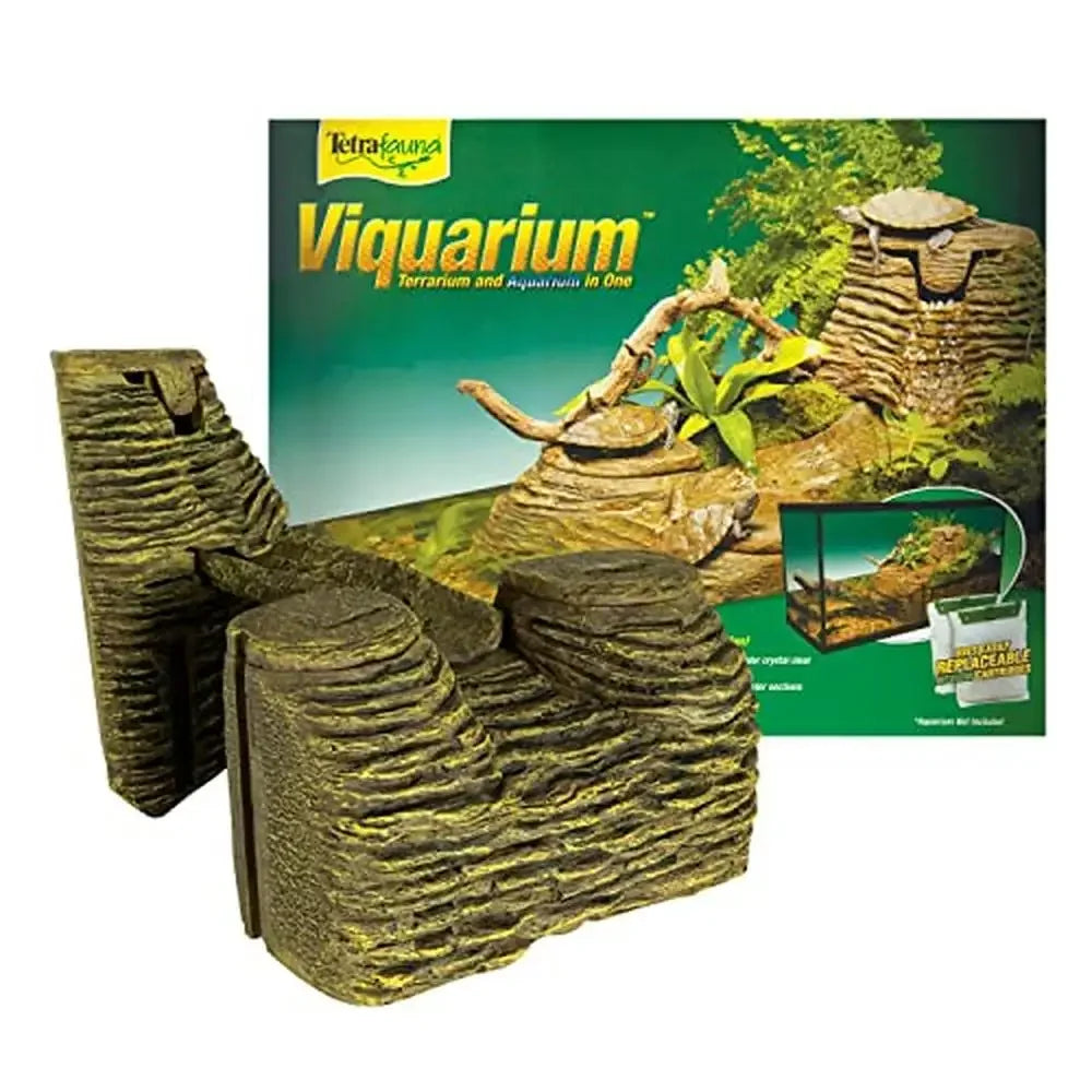 Fauna Viqaquarium All In One Terrarium Aquarium Ideal For Aquatic Reptiles Amphibians With Cascading Waterfall Basking Areas Easy Climb
