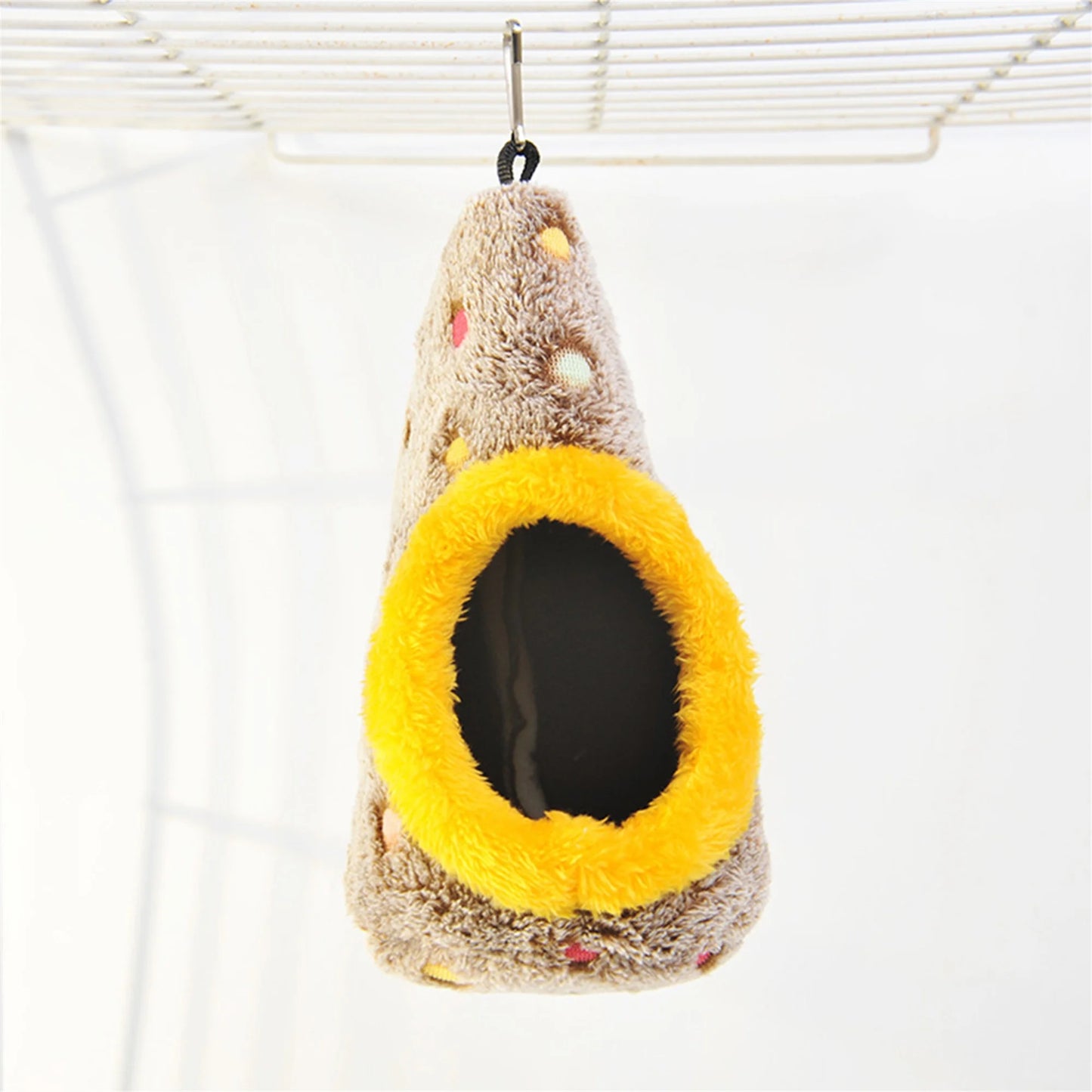 Cozy Fleece Bird Hammock Nest For Parrot Cage Winter Warm Cave Hideaway