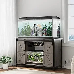 Farmhouse 55 To 75 Gallon Aquarium Stand With Power Outlet