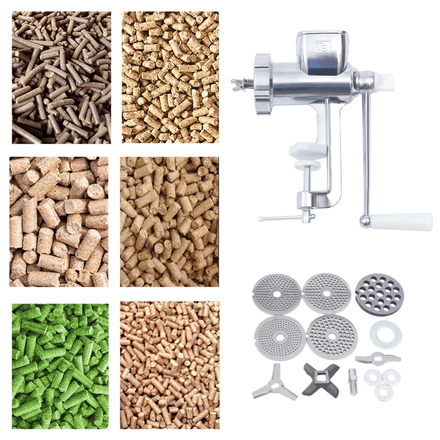 Manual Animal Feed Granulator Household Feed Pellet Machine Pet Feedstuff Maker Food Processing Tool