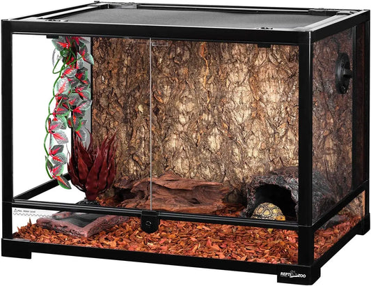 Large 34 Gallon Reptile Glass Tank with Double Hinge Door