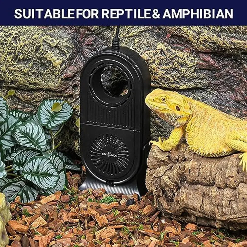 Reptile Glass Terrarium Air Purifier Carbon Filter Dehumidifier Cleaner with Timer Safe Living Environment for Bearded Dragons