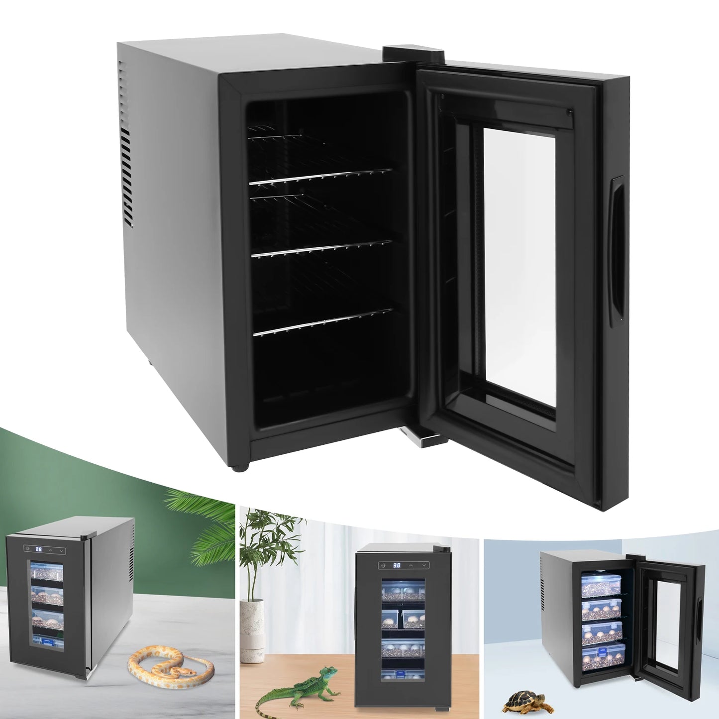 Professional Reptile Egg Incubator with Precise 50 to 104 Degrees Fahrenheit Digital Thermostat Auto Heating and Cooling for Snakes Lizards and Turtles