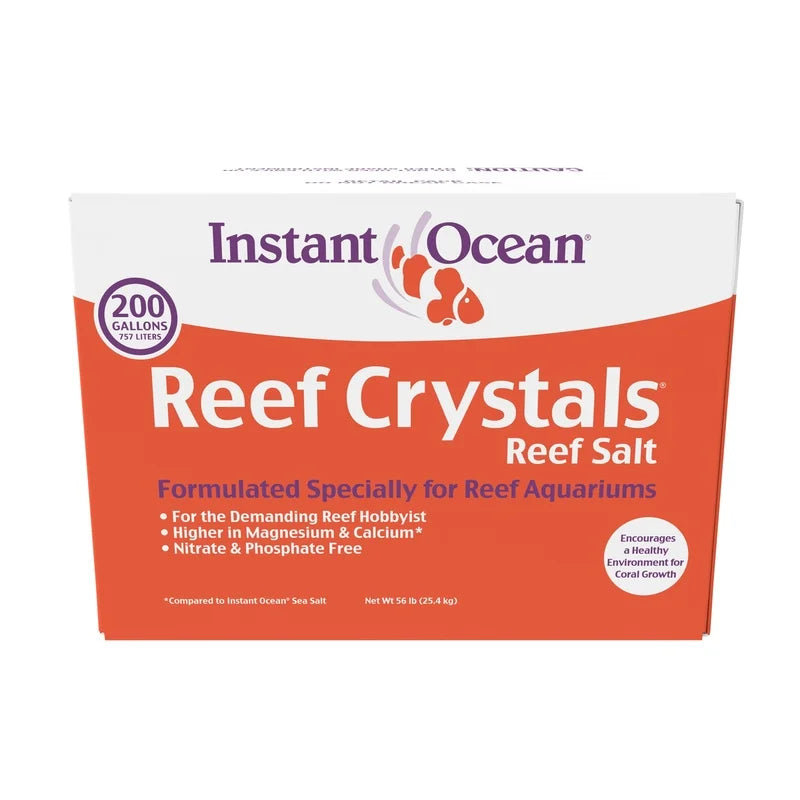 Reef Crystals Reef Salt Aquariums Sea Salt Formula for Coral Growth Extra Calcium Trace Elements and Vitamins 200 Gallons