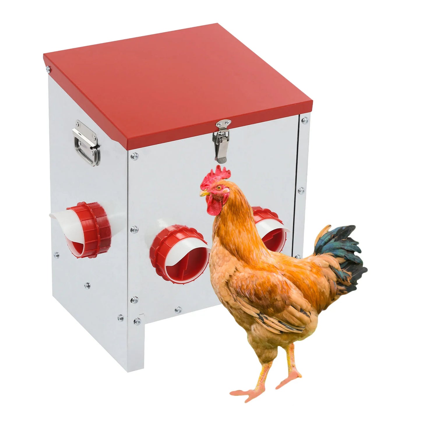 Chicken Feeder Large Capacity Chicken Feeder 6-Hole Feeder