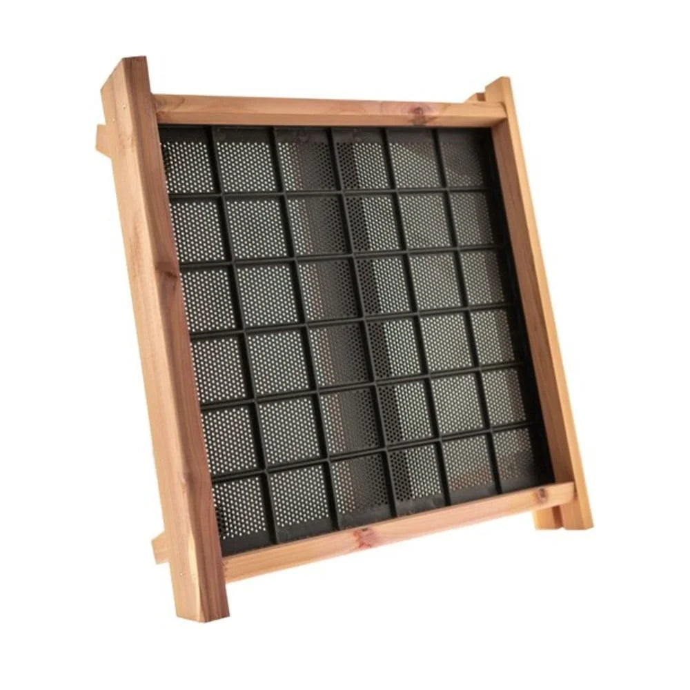 Red Cedar Ground Bird Feeder 12 Inch Square Easy Fill Tray