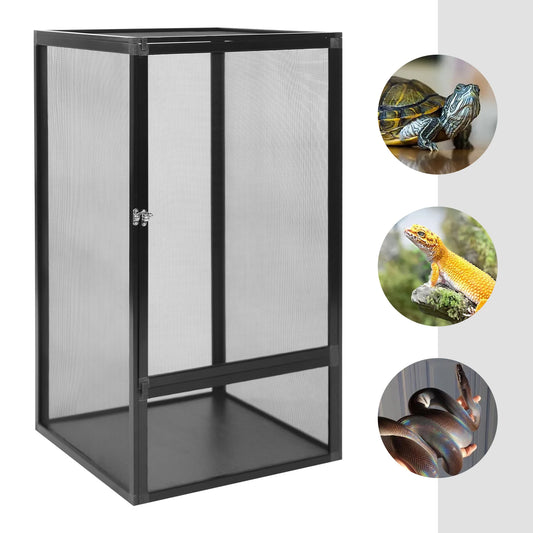 Aluminum Alloy Reptile Feeding Box Terrarium 45x45x80cm