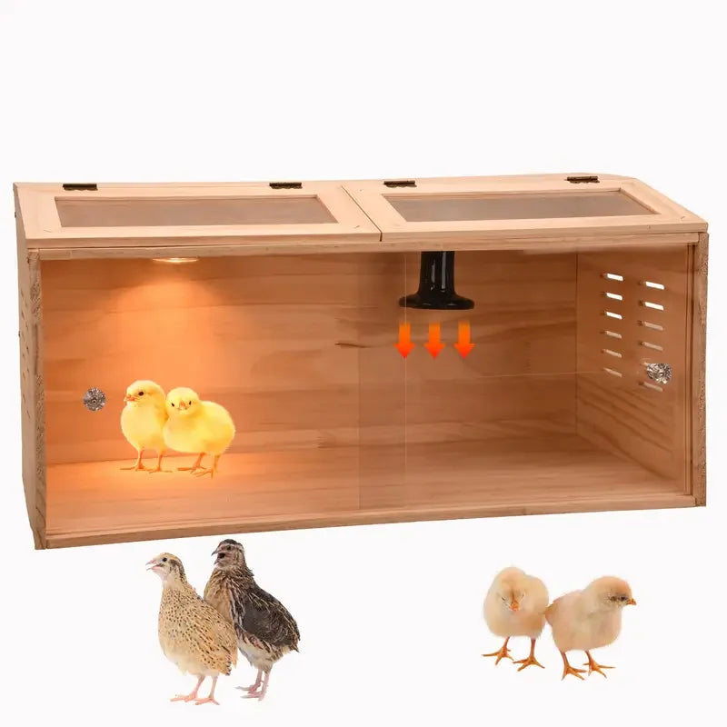 Wooden Chicken Brooder Box Small Animal Cage For Poultry Breeding Quail Birds Hamsters Hedgehogs Supplies