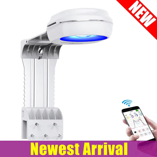 PopBloom Nano WiFi Aquarium Light 60W LED Full Spectrum for Saltwater SPS LPS Corals Fish Tank with Mount