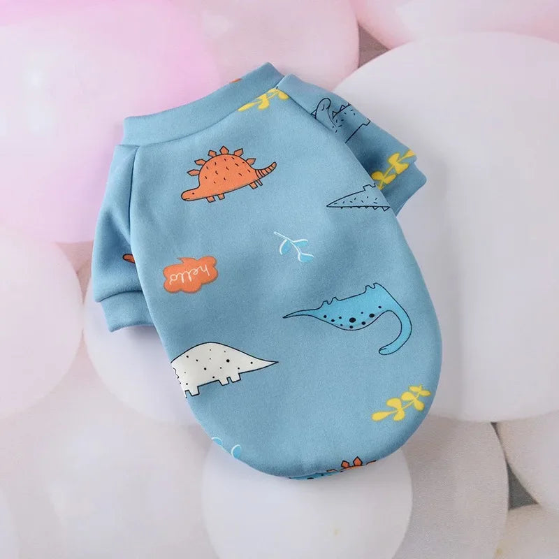 Dog Fleece Hoodie Sweatshirt Winter Coat For Small Dogs Chihuahua Bulldog