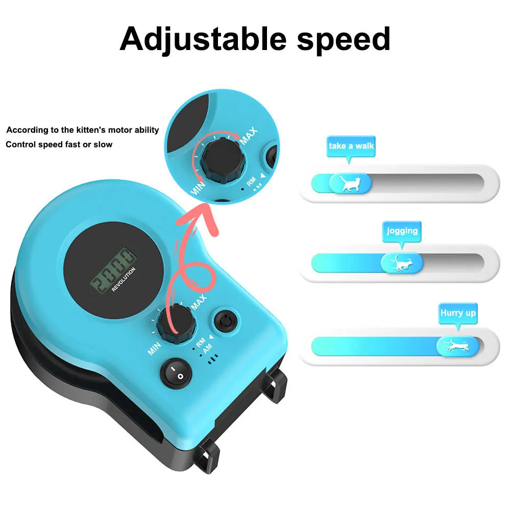 Interactive Cat Toy Chase Run Exercise Mental Stimulation Cat Treadmill Adjustable Speed Kitten Toy