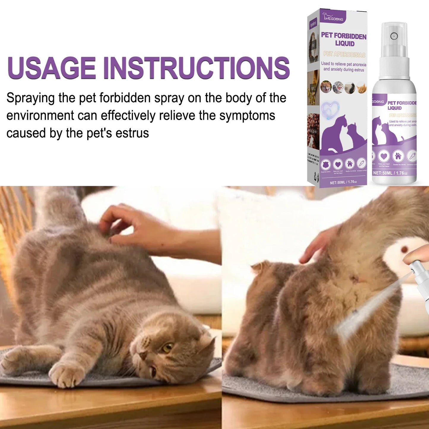 Calming Diffuser Dog Calming Spray For Cats Safe Healthy Anti-anxiety Liquid Sprays For Cars New Environments Remedies Calm Down