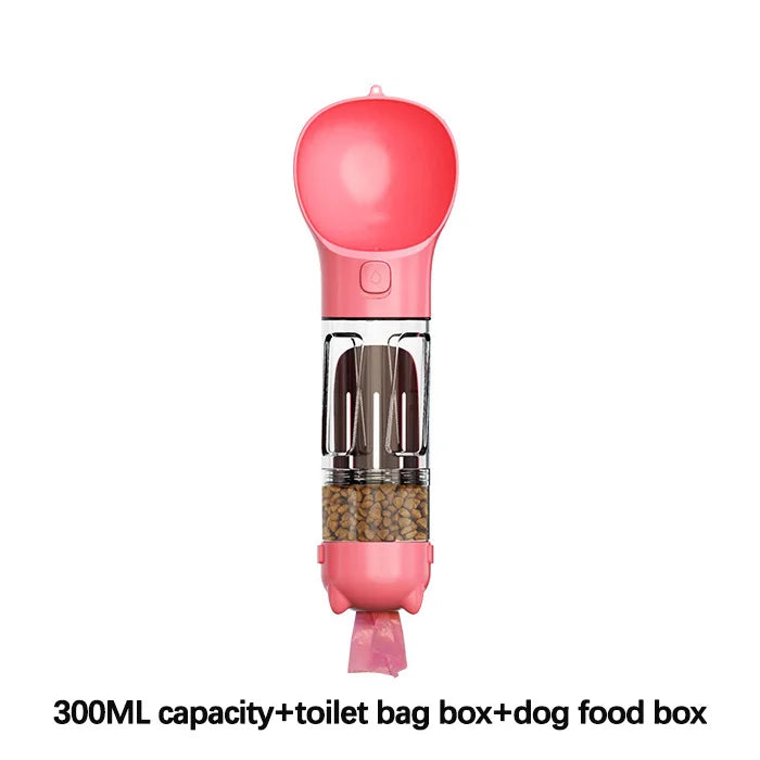 Pet Companion Water Cup Multifunctional Toilet Shovel Garbage Bag Portable Water Bottle Dog Supplies Water Dispenser