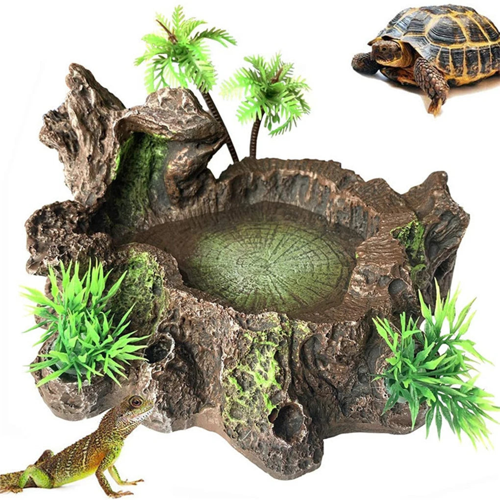 Sturdy And Reliable Reptile Feeder Bowl Easy To Clean Food Water Dish