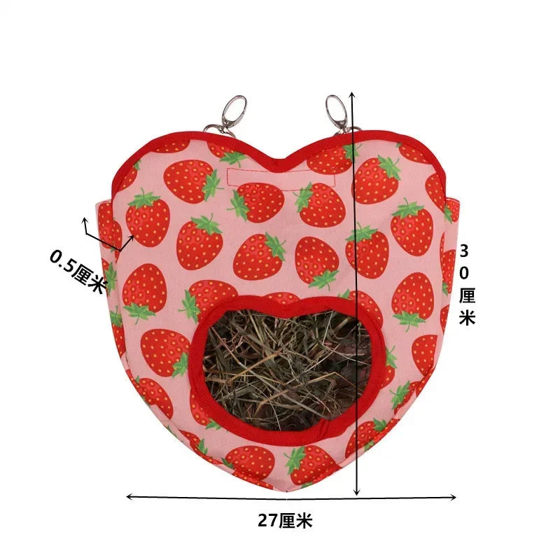 Rabbit Hay Feeding Bag Small Pet Hay Bag Dutch Pig Dragon Cat Hanging High Capacity Feed Bag Pet Products