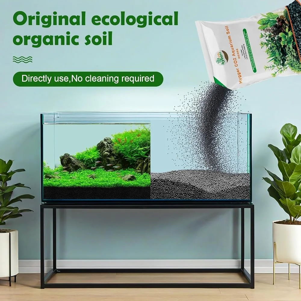 Aquarium Soil Aquascaping Substrate Natural Fertilizer for Plants and Shrimps No Rinse Required
