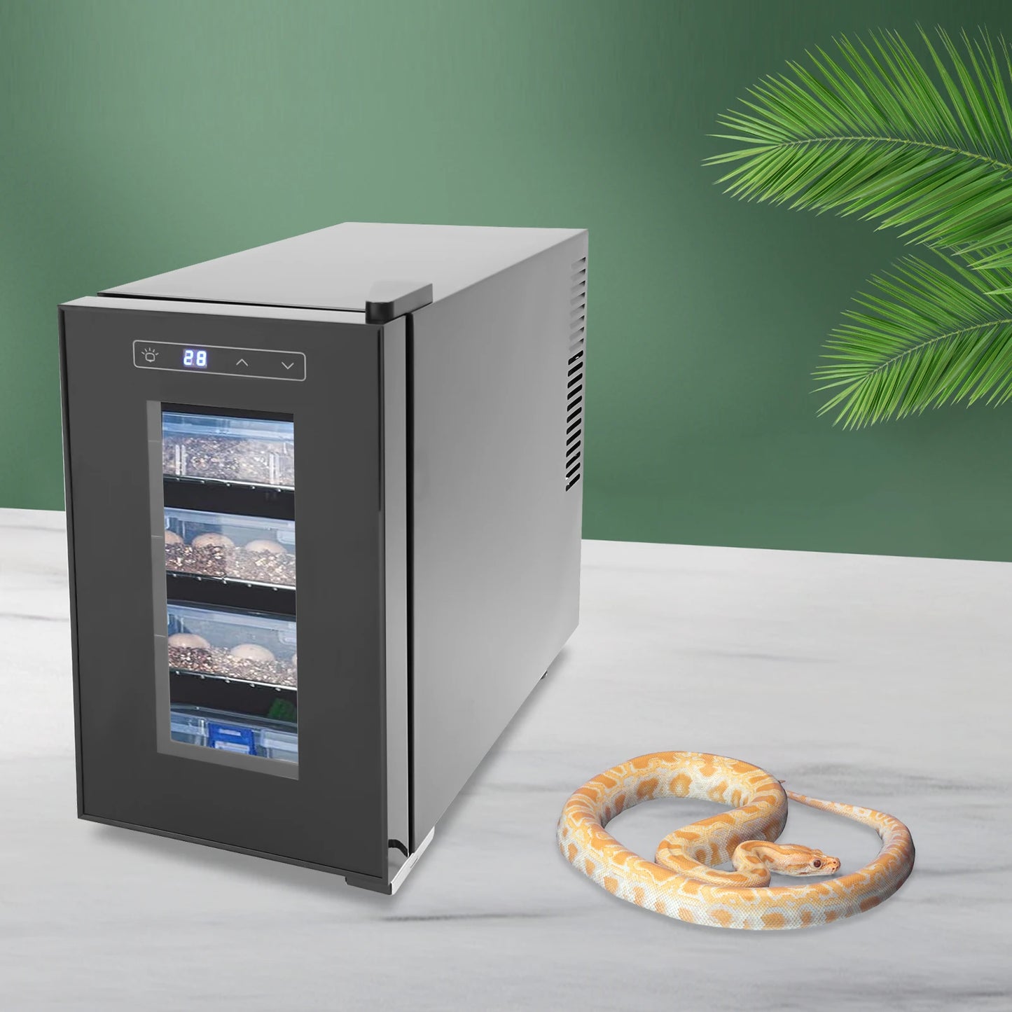 Professional Reptile Egg Incubator with Precise 50 to 104 Degrees Fahrenheit Digital Thermostat Auto Heating and Cooling for Snakes Lizards and Turtles