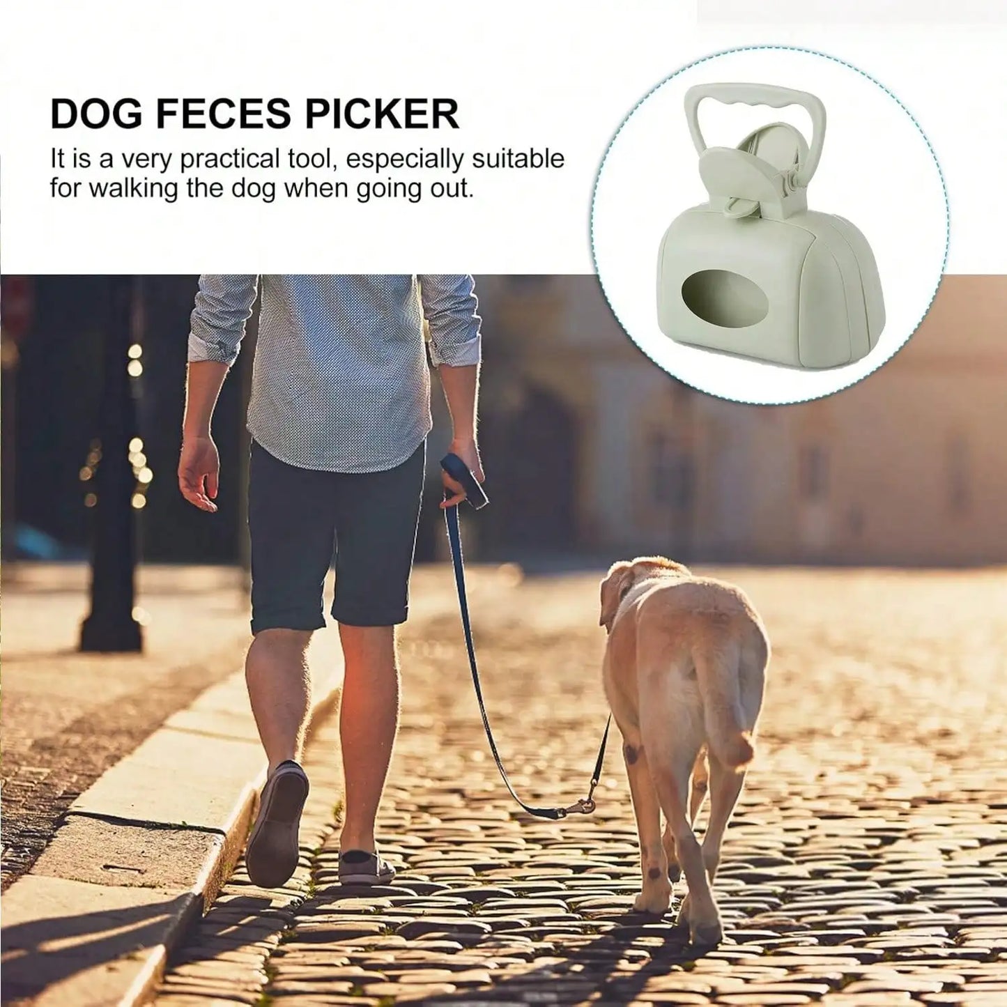 Pet Poop Picker Outdoor Poop Picker Portable Handheld With Sandwich Function Suitable For Walking Large And Small Dogs Outside