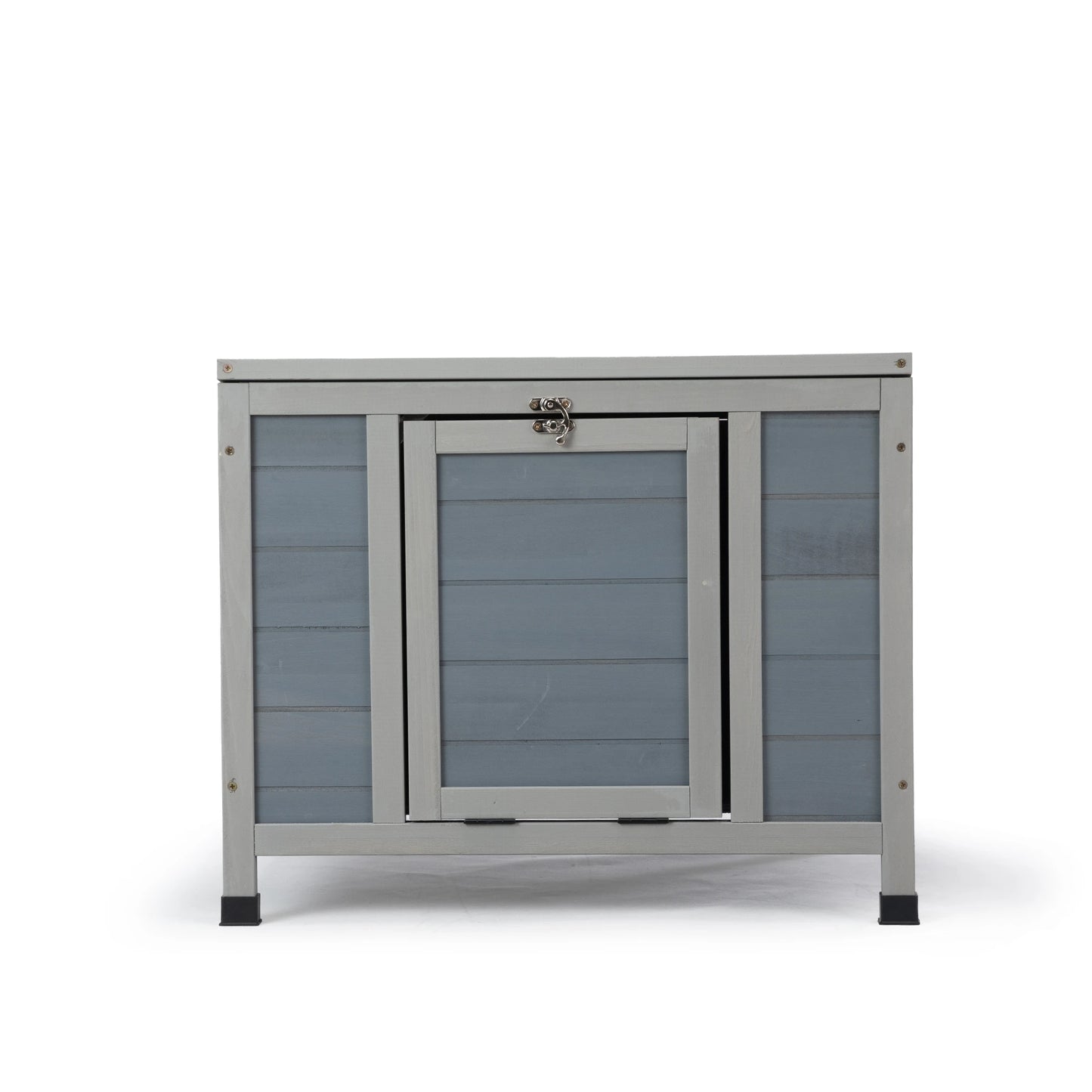 Small Wood Rabbit Hutch Bunny Cage Habitat with Weatherproof Openable Top Door Ramp for Guinea Pigs