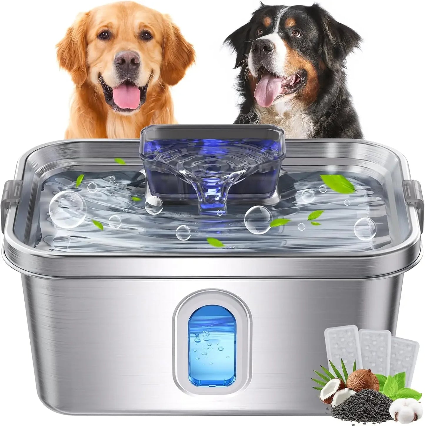 Dog Water Fountain for Large Dogs Stainless Steel 2 Gal