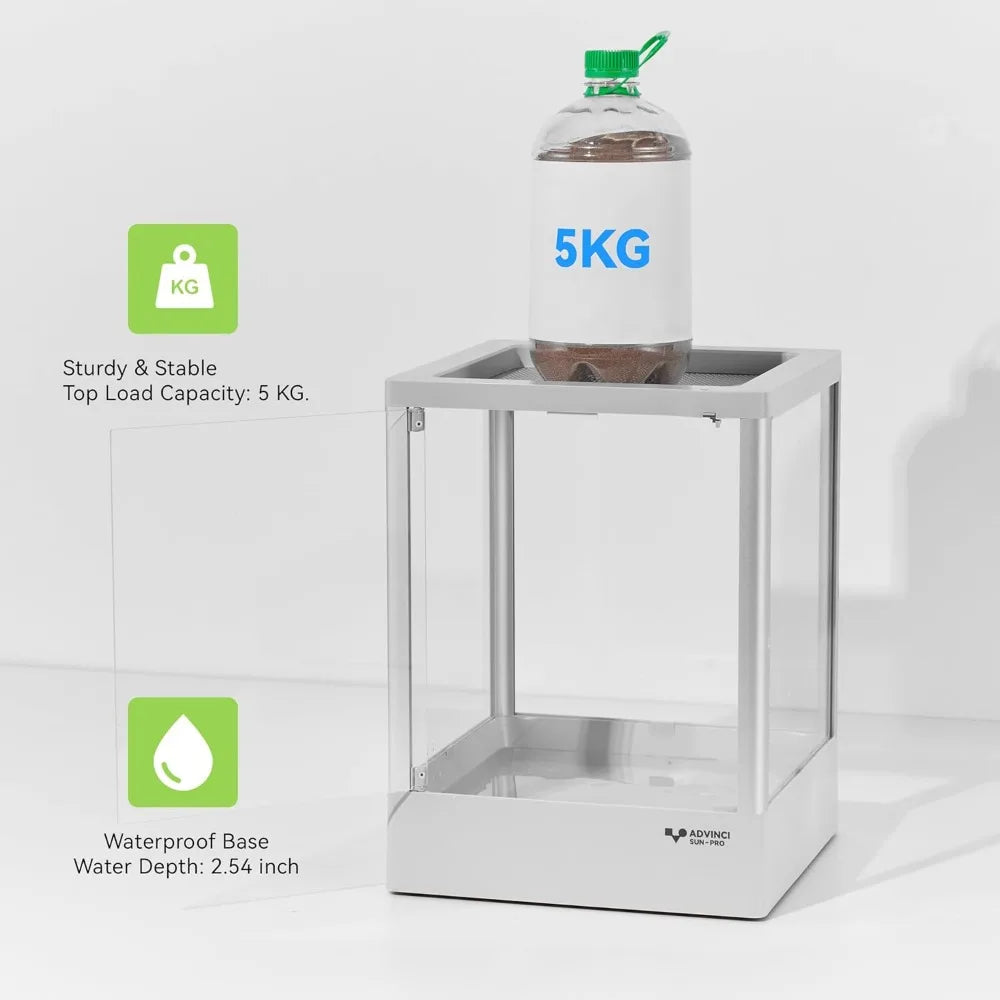 24x18x24 45 Gallon Reptile Glass Terrarium With Knock Down Design Dual Locking Security Mesh Durable Aluminum Frame