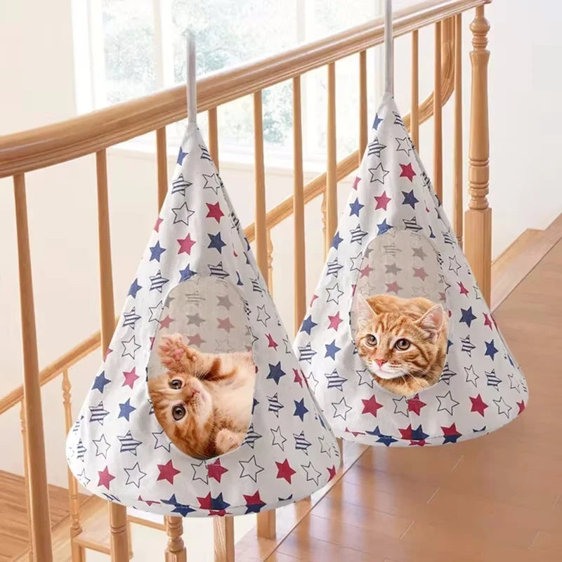 Hammock Cat Bed House Window Cushion Basket Nest Playing Cave for Cats and Kittens