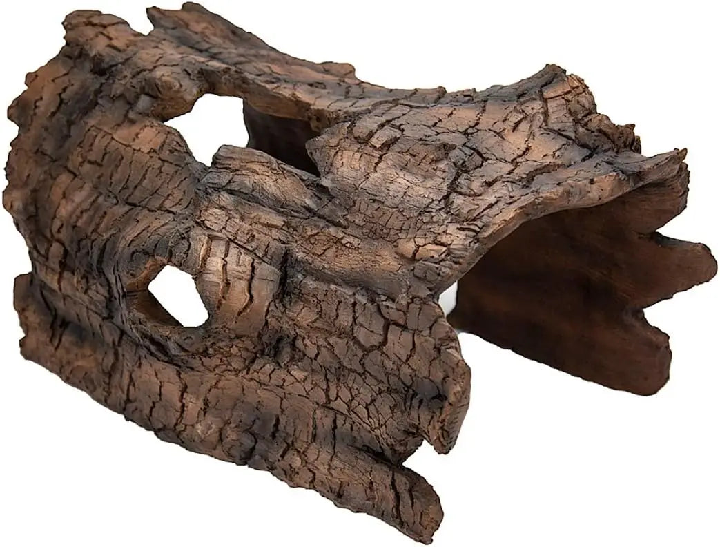 Koi Predator Controls Artificial Log Fish Holes Aquarium Decoration Brown Aquatic Pet Supplies