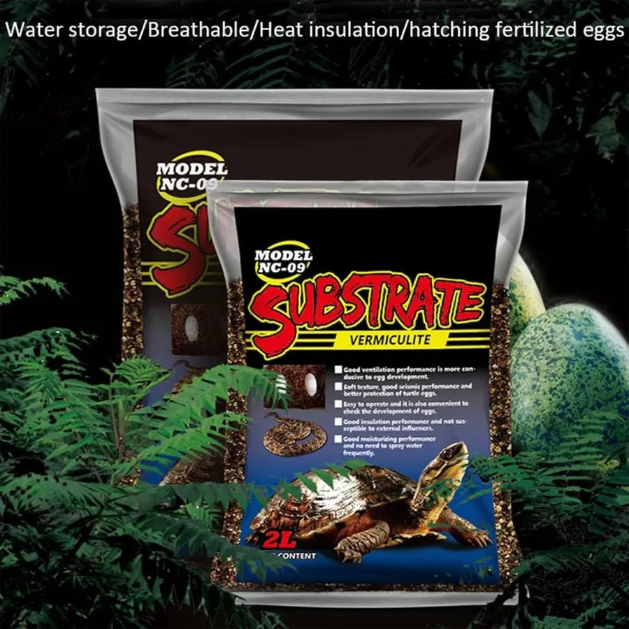 Reptile Substrate Vermiculite Bedding Moisture Retaining Terrarium Soil for Snake