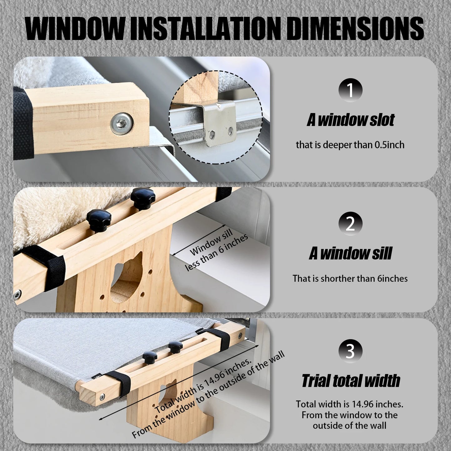 Cat Mattress Window Hammock Design Double Sided Bed All Season High Quality Hardwood Framework Suitable for All Kinds of Cats