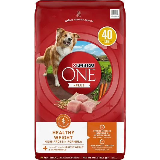 Plus Healthy Weight High Protein Dog Food Dry Formula Turkey Flavor 40 lb Bag