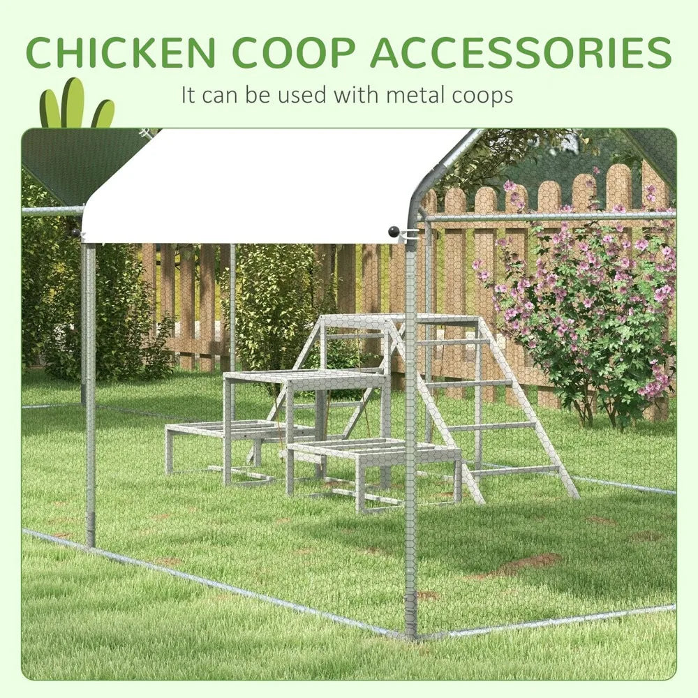 Chicken Toys for Coop Chicken Swing Set Chicken Coop Accessories with Perches Wood Stand Ladder Platforms